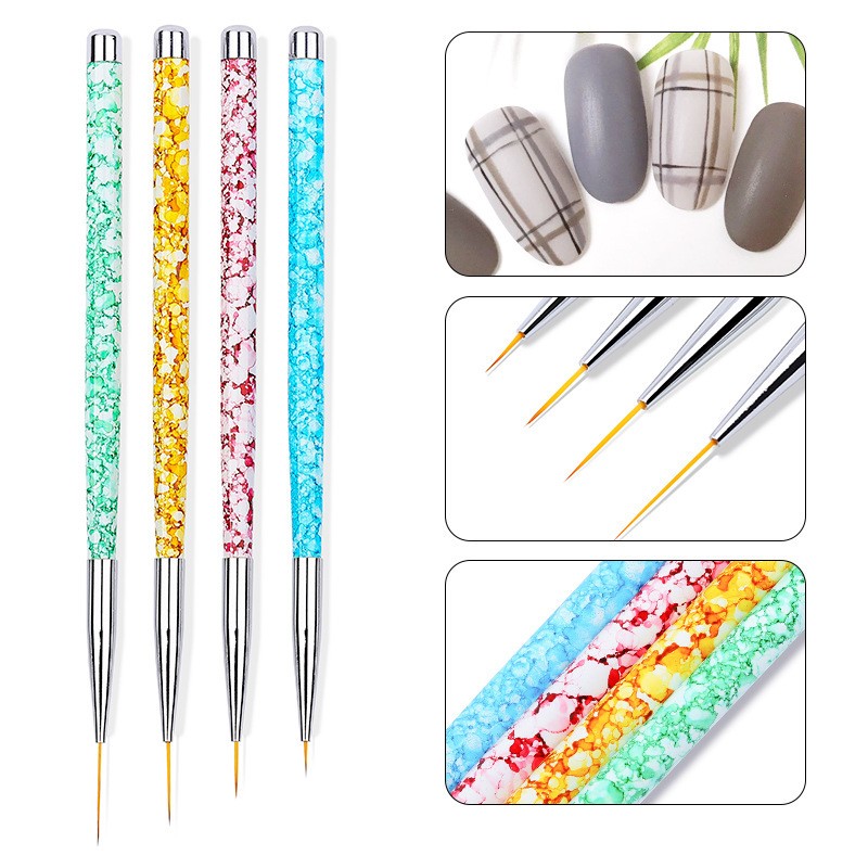 Nail Art Brushes Factory - OEM 4Pcs/Set Liner Gradient UV Gel Pen