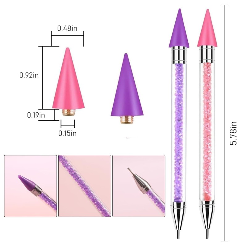 Nail Rhinestones Tool Manufacturer - OEM Replaceable Wax Head Acrylic Pen