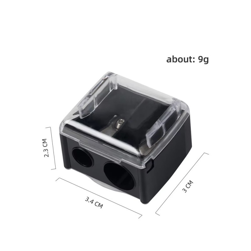 Eyebrow Pencil Sharpener Supplier - OEM Double Hole Eye Shadow Lipliner Sharpener