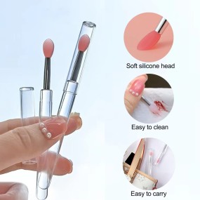 Silicone Lip Brush Factory - OEM Reusable Salon Nail Tools Portable Brush