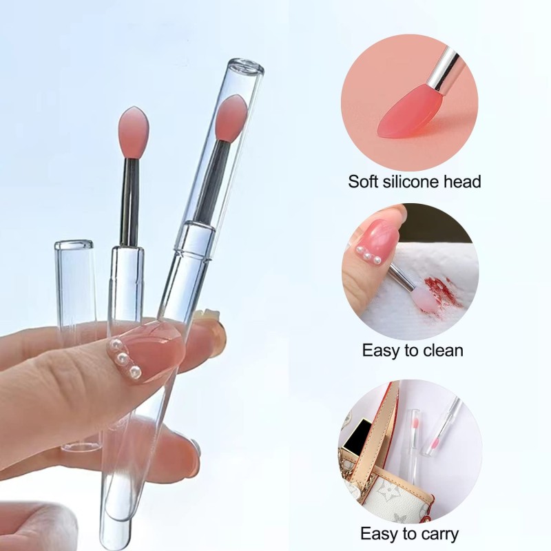 Silicone Lip Brush Factory - OEM Reusable Salon Nail Tools Portable Brush