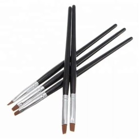 Nail Art Pen Supplier - OEM 5PCS UV Gel Salon Flat Brush Dotting Tool