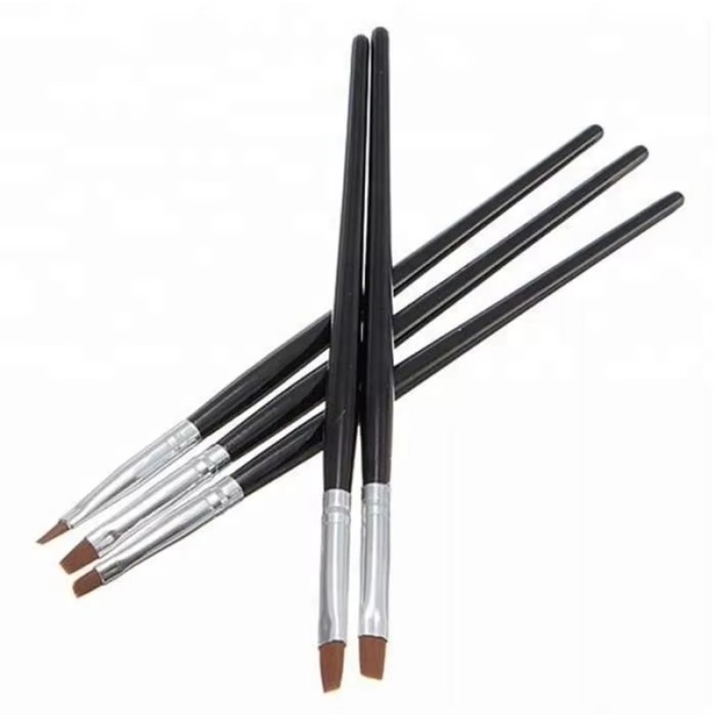 Nail Art Pen Supplier - OEM 5PCS UV Gel Salon Flat Brush Dotting Tool