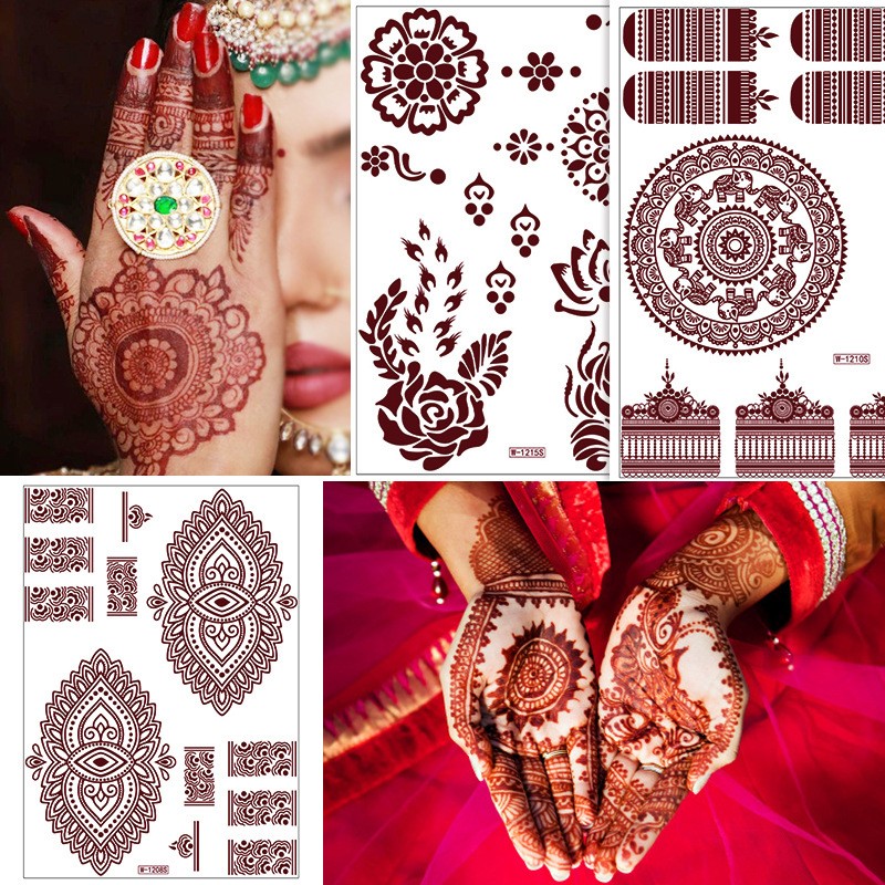 Water Transfer Tattoo Factory - OEM New Products Henna Lace Stencil for Girls