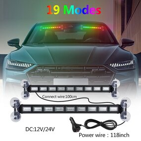 Emergency Light Manufacturer - RGB Car Colorful Ambiance Decorative Windshield LED Strobe 12-24V