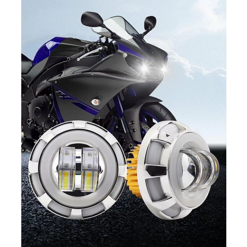 Brake Lamp Manufacturer - New LED Motorbike Strobe Headlight with Angel Eye Flash Rear 6000k Accessory
