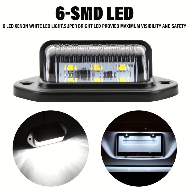 License Plate Light Manufacturer - New 12V/24V LED for Truck Car Trailer SUV Lorry Motorcycle Van RV-Rear
