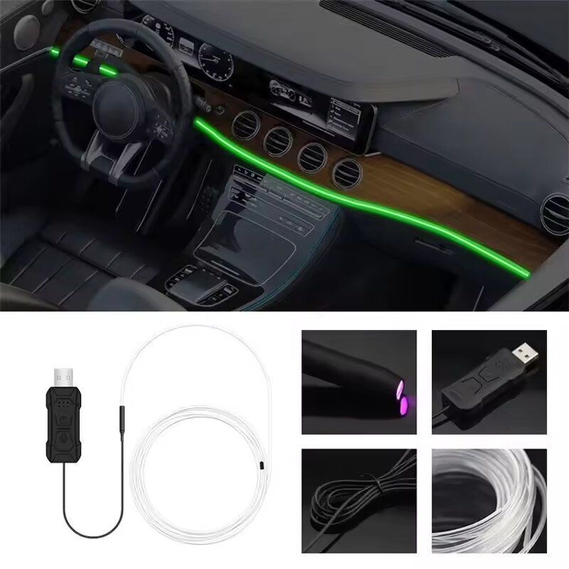 LED Strip Light Manufacturer - Wholesale Flexible Car Interior Atmosphere App Control RGB Fiber Optic