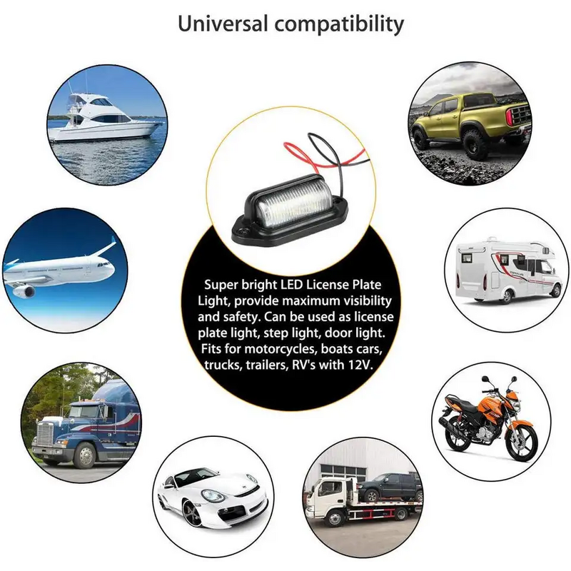 License Plate Light Manufacturer - Error-Free Canbus White 6SMD LED for Car Truck SUV Motorcycle Lorry