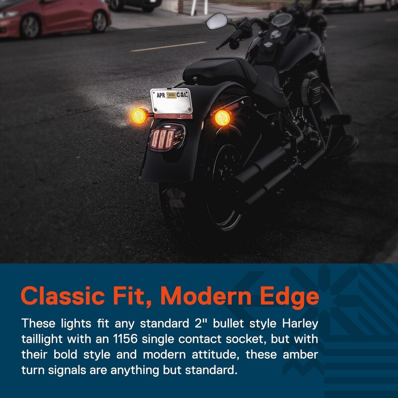 LED Lamps Manufacturer - New 1156/1157 Motorcycle Round Clear Lens Turn Brake for Harley Motorbikes