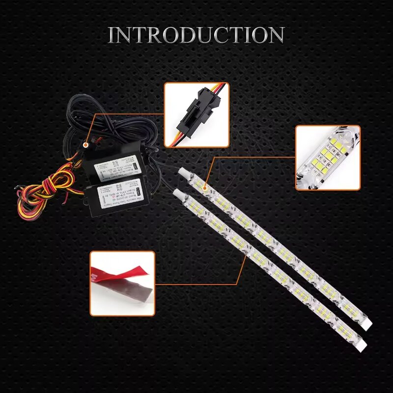 LED Strip Light Manufacturer - 12V Crystal DRL White Amber Switchback Headlight Flexible