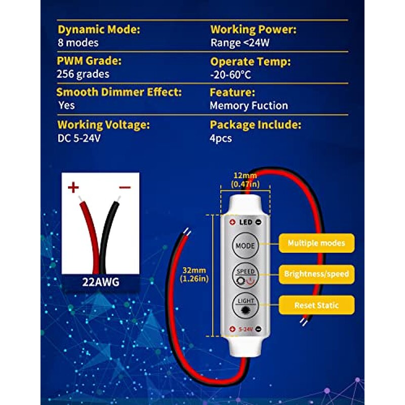 Flasher Module Manufacturer - LED Flash Strobe Controller Compatible with Car Boat Household 5V~24V