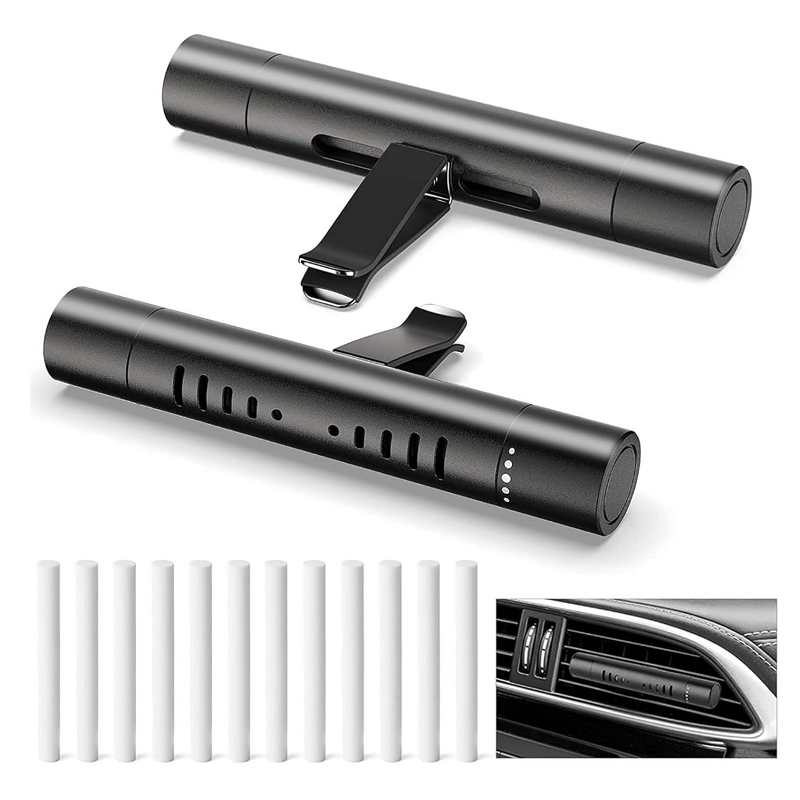 Air Freshener Manufacturer - Wholesales Aluminum Alloy Car Vent Solid Aromatherapy Stick Device Vent Clip Custom Logo