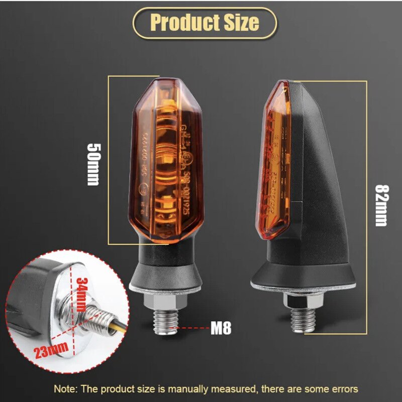 Turn Signal Lights Manufacturer - Mini Motorcycle 12V LED Amber Yellow Blinker Front Moto Indicator for Cars