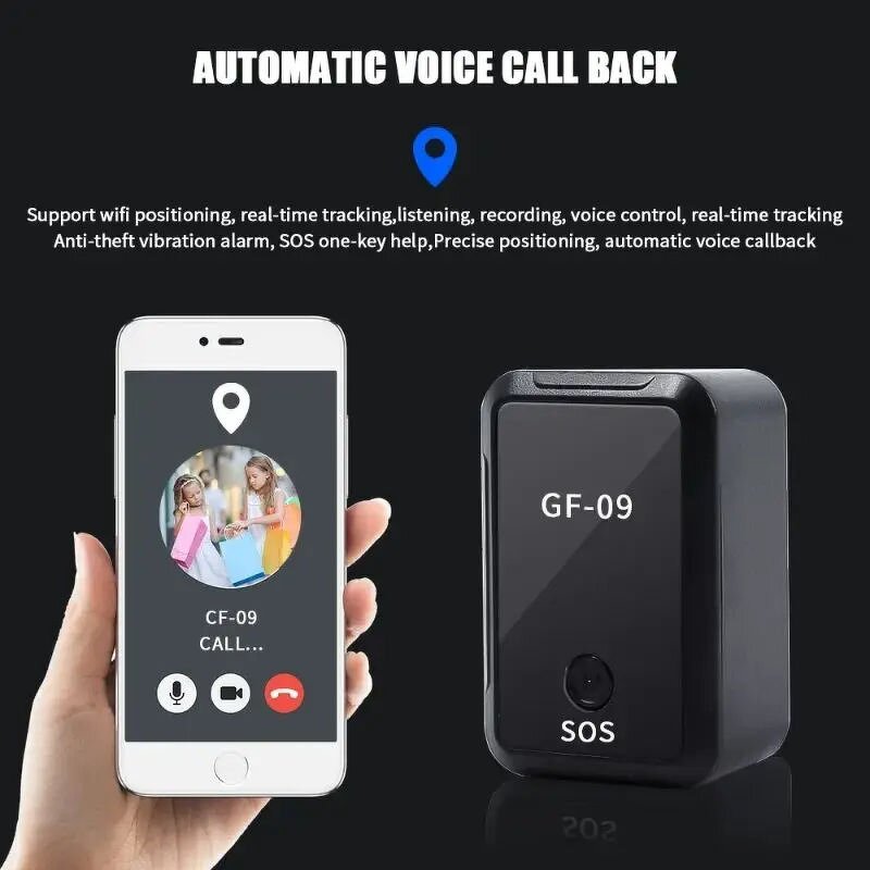 GPS Tracker Manufacturer - GF09 Real-Time Mini Car Magnetic with Android & IOS Apps 1-Year Warranty