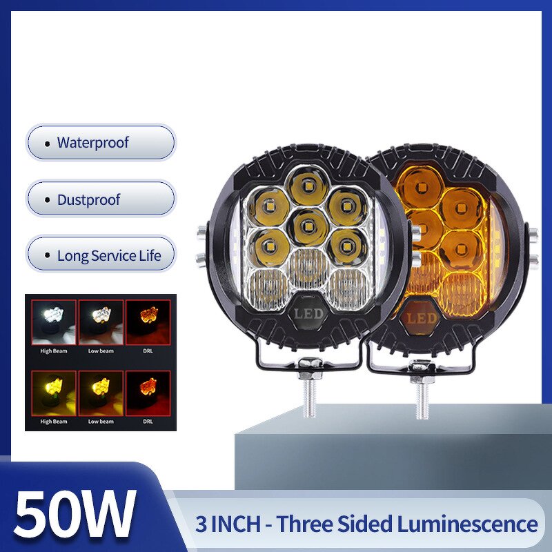 Work Light Manufacturer - 3 Inch Waterproof LED for Road Driving Side Shooter Spot Flood Combo 6000k