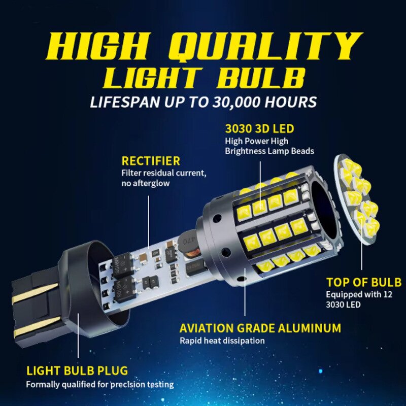 LED Bulbs Manufacturer - T20 T25 1156 1157 3030 44smd Auto Turn Signal 7440 Brake 7443 Reversing