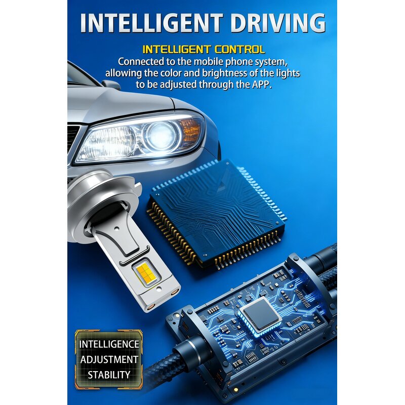 LED Headlight Manufacturer - Smart 400W 50000lm AI 4300k H4 9005 HB3 9006 HB4 Auto H1 H7 H11