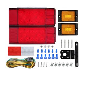 Trailer Light Kit Manufacturer - 12V Submersible Rectangular LED Low Profile Brake Stop Turn Tail for Truck Marine