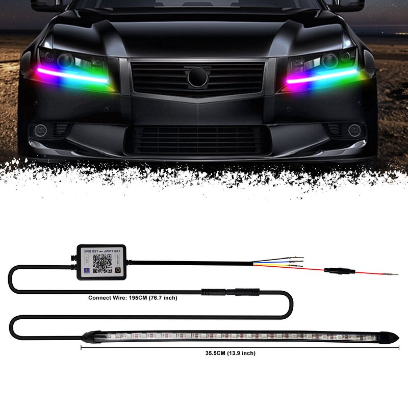 LED Strip Light Manufacturer - 12V APP Control RGB Colourful Switchback Turn Signal Flowing Running Crystal Tear