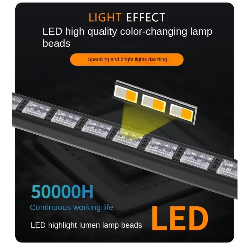 Emergency Light Manufacturer - RGB Car Colorful Ambiance Decorative Windshield LED Strobe 12-24V