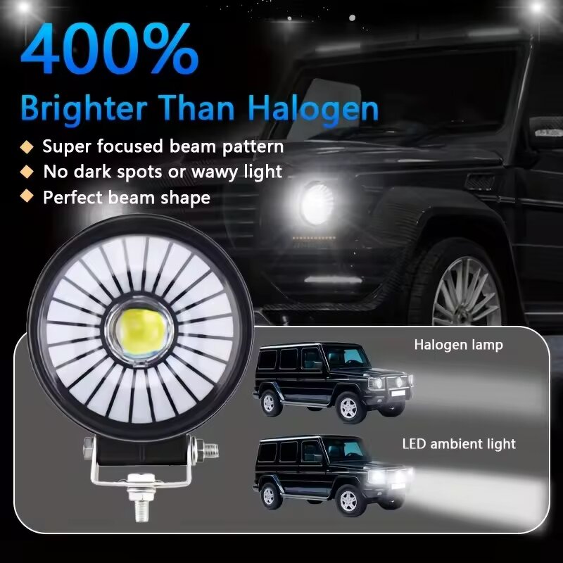 Headlight Manufacturer - 12V 24V 3 Inch Universal Halo Angel Devil Eye Spotlight for Cars Scooter Motorbike