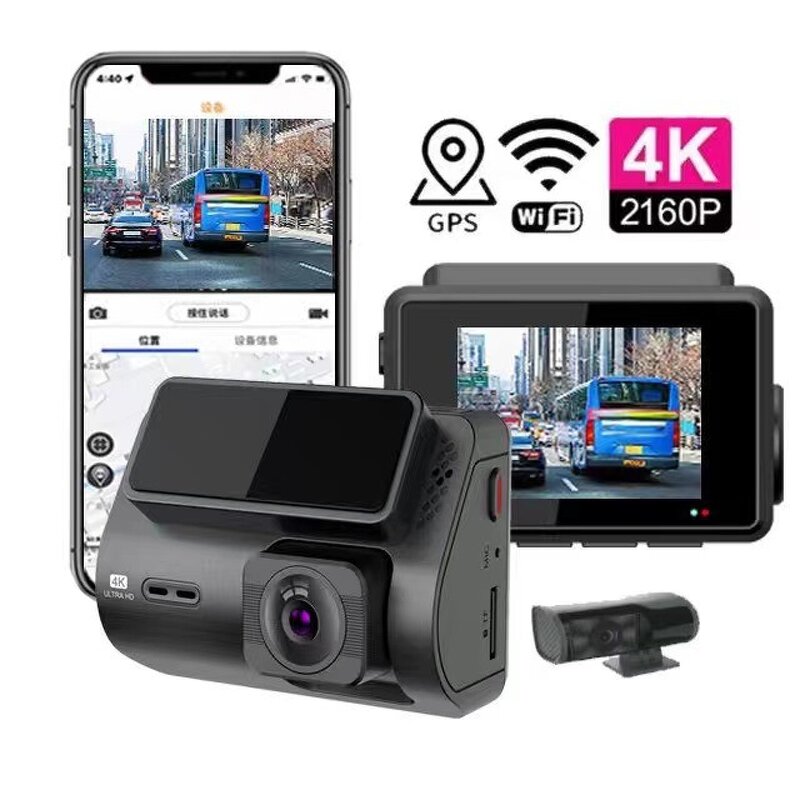 Dash Cam Manufacturer - M700 2 Inch 4K WiFi GPS Dual Lens Front/Rear with Night Vision