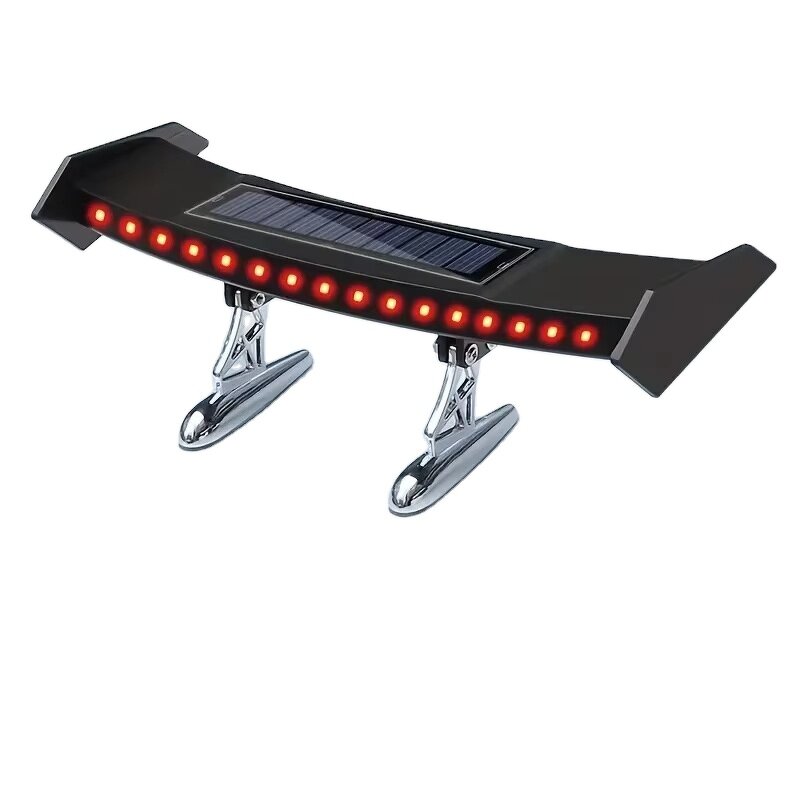 Car Tail Light Manufacturer - Mini Solar Rear Spoiler Universal 12V LED Flashing Warning Waterproof