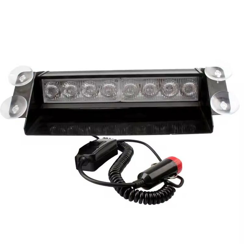 Warning Light Manufacturer - New 8 LED Windshield Dash Emergency Flashing Red Blue Yellow 12V Strobe