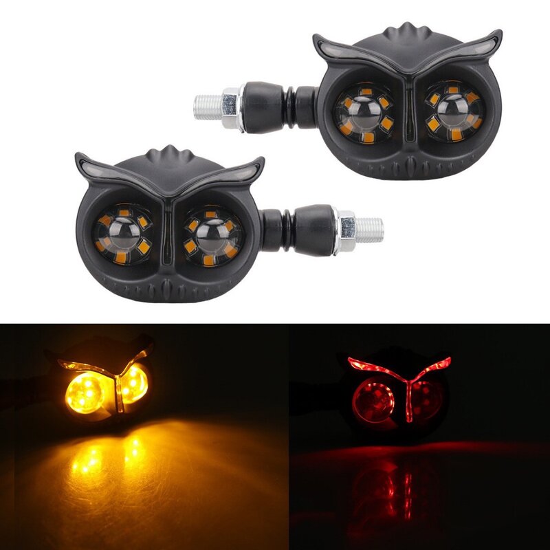 Indicator Light Manufacturer - Dynamic Sequential Flicker Mini Motorbike LED Owl Design Headlight Amber Blinker