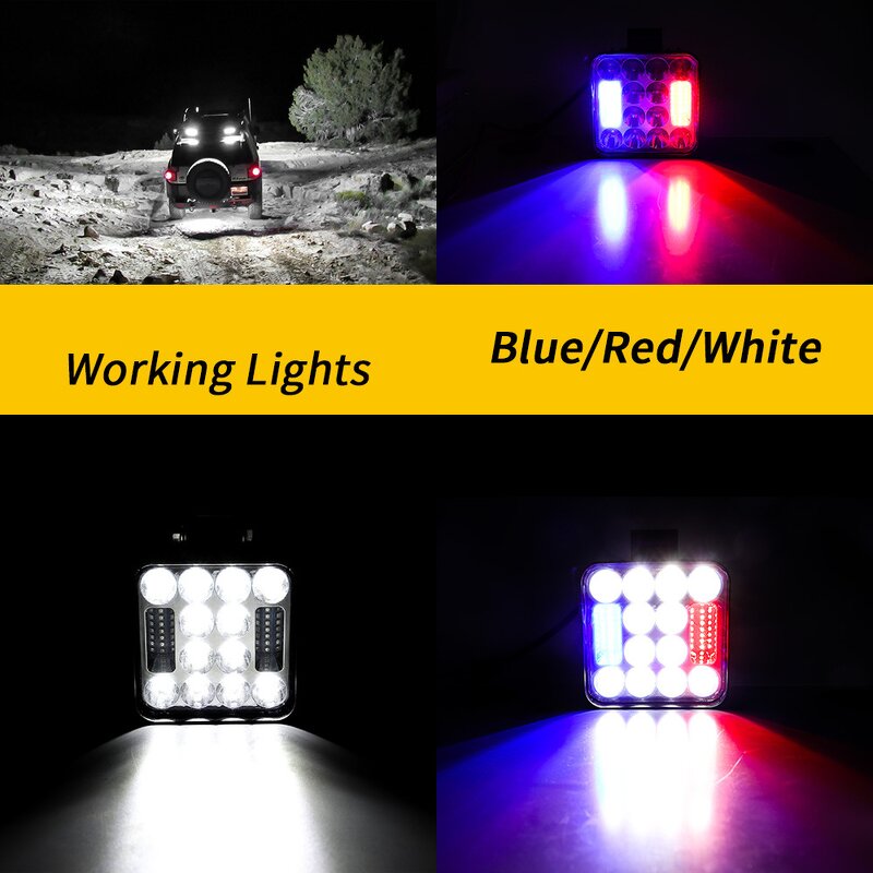 Headlights Manufacturer - Hot Sale 78W LED Square 4 Inch Work Light 6000K for Truck Tractor ATV UTV