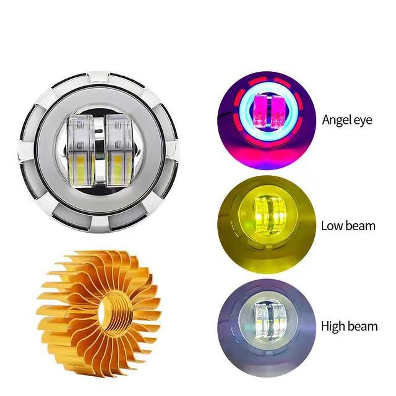 Brake Lamp Manufacturer - New LED Motorbike Strobe Headlight with Angel Eye Flash Rear 6000k Accessory