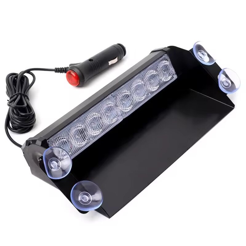 Warning Light Manufacturer - New 8 LED Windshield Dash Emergency Flashing Red Blue Yellow 12V Strobe