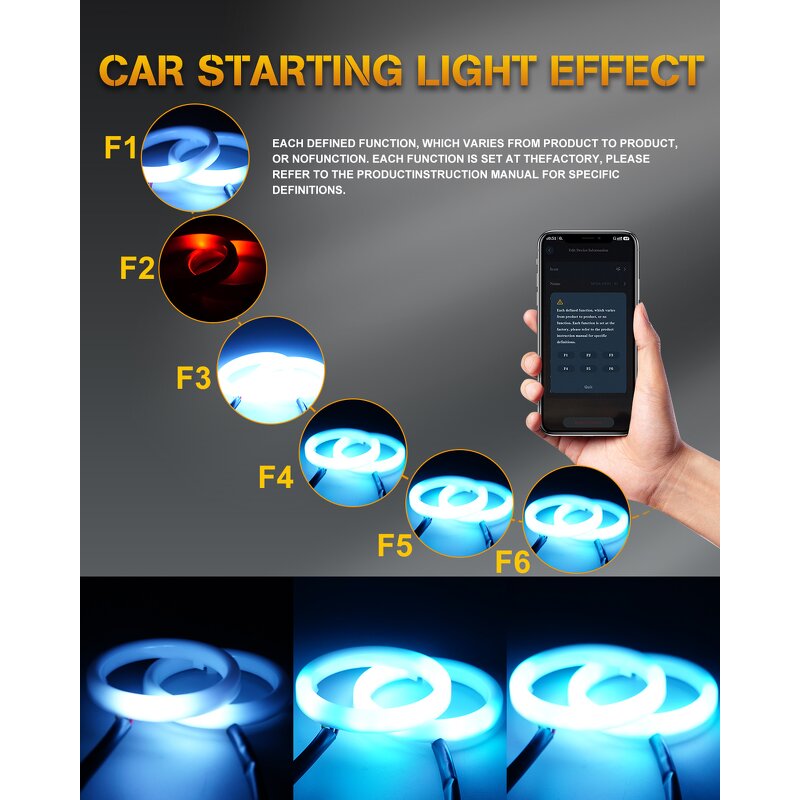 Angel Eye LED Manufacturer - RGB Headlight & Fog Lamp Mobile App Remote Control Hallo Ring & Daylight Cotton
