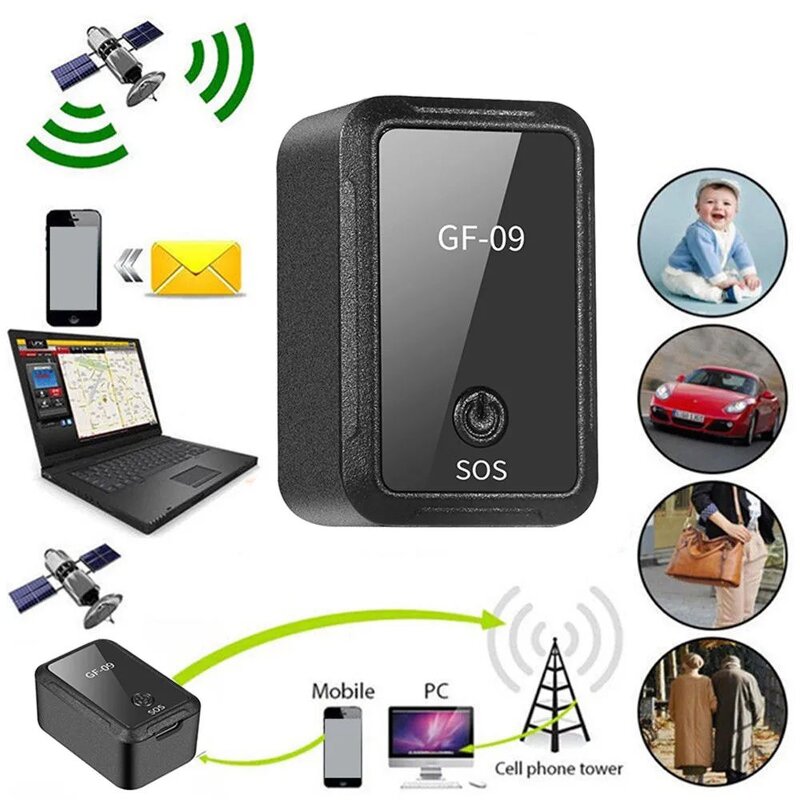 GPS Tracker Manufacturer - GF09 Real-Time Mini Car Magnetic with Android & IOS Apps 1-Year Warranty
