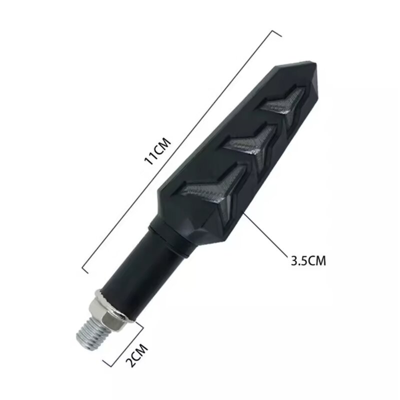 Turn Signal Lamp Manufacturer - YM-EBright EB-flowing Universal 12 LED Motorcycle Flowing Blinkers Dual Color Fishbone