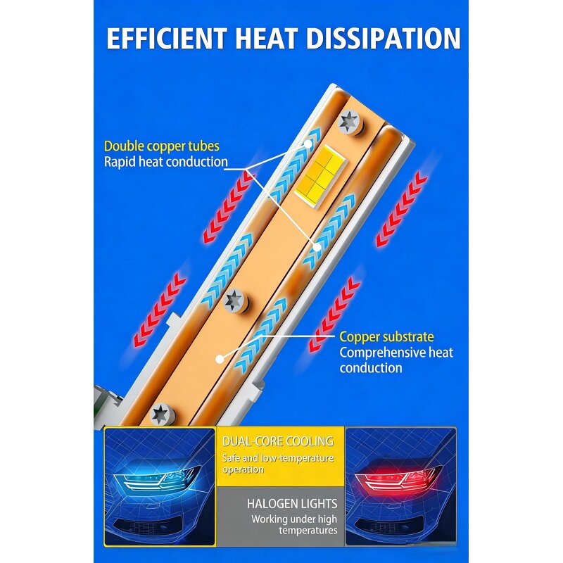 LED Headlight Manufacturer - 300W 50000LM Smart App Control Ai Tri Color Temperature H1 H11 H4 H7