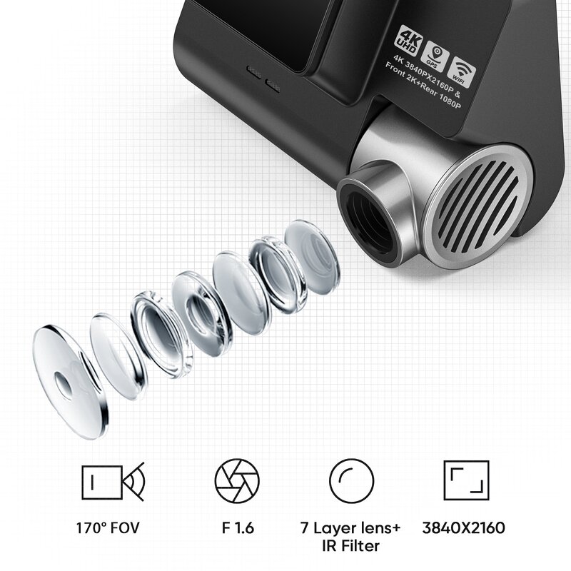 Dash Cam Manufacturer - Auto IPS 1080P 4K Dual Lens Waterproof Super Night Vision GPS WiFi