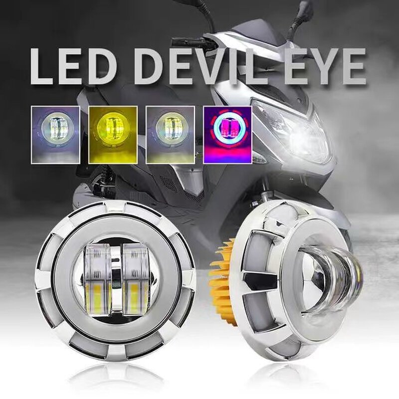 Brake Lamp Manufacturer - New LED Motorbike Strobe Headlight with Angel Eye Flash Rear 6000k Accessory