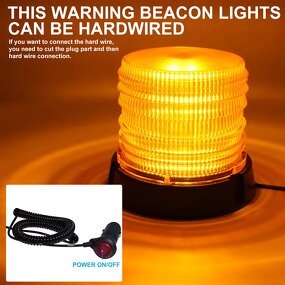 Beacon Light Manufacturer - Revolution Led Amber 12 or 24 Volt Emergency Warning Strobe with Magnetic 16LED