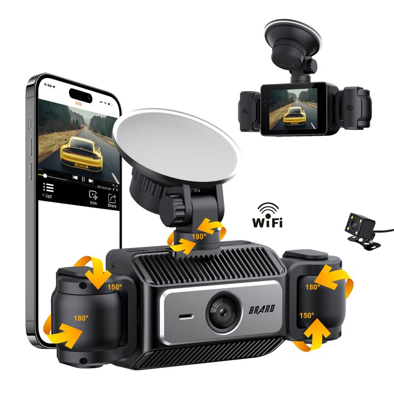 Dash Cam Manufacturer - 4 Camera 1080P WiFi DVR Video Recorder 1 Year Warranty
