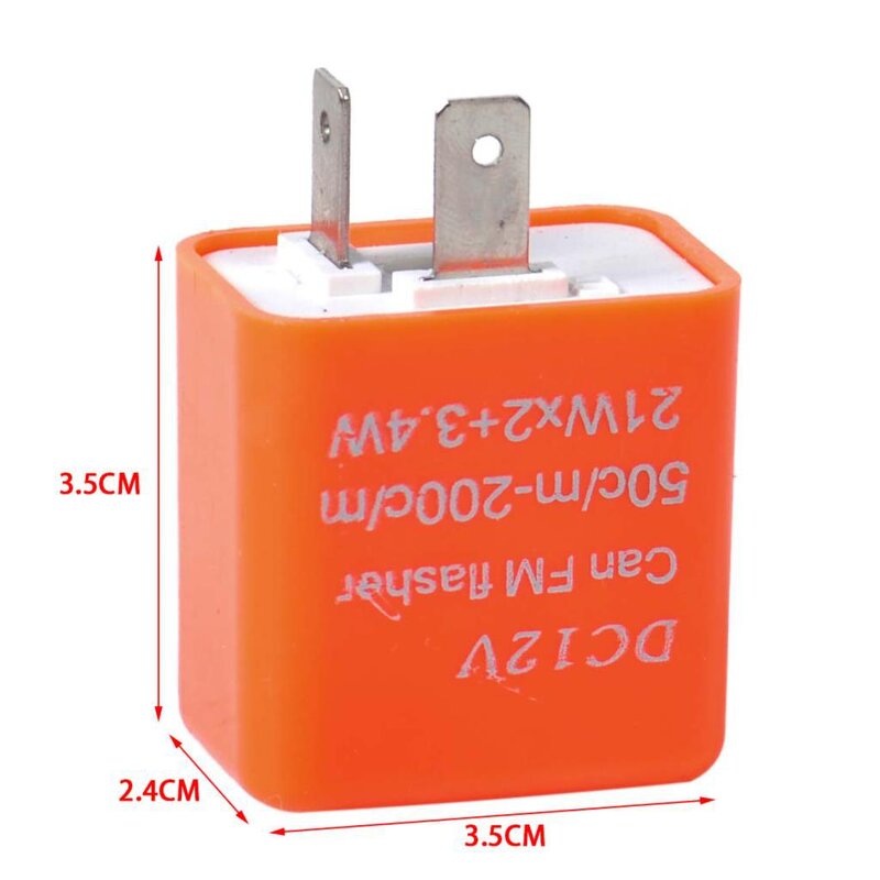 Flasher Manufacturer - Universal Adjustable Frequency Square Flashing LED Motorcycle Lights Turn Signal Indicator 12V Relay