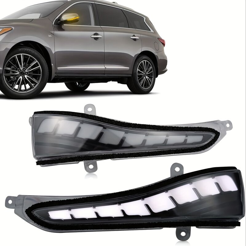 Rearview Mirror Light Manufacturer - LED Dynamic Sequential Turn Signal DRL White Parking Puddle for Infiniti Q50 Q60