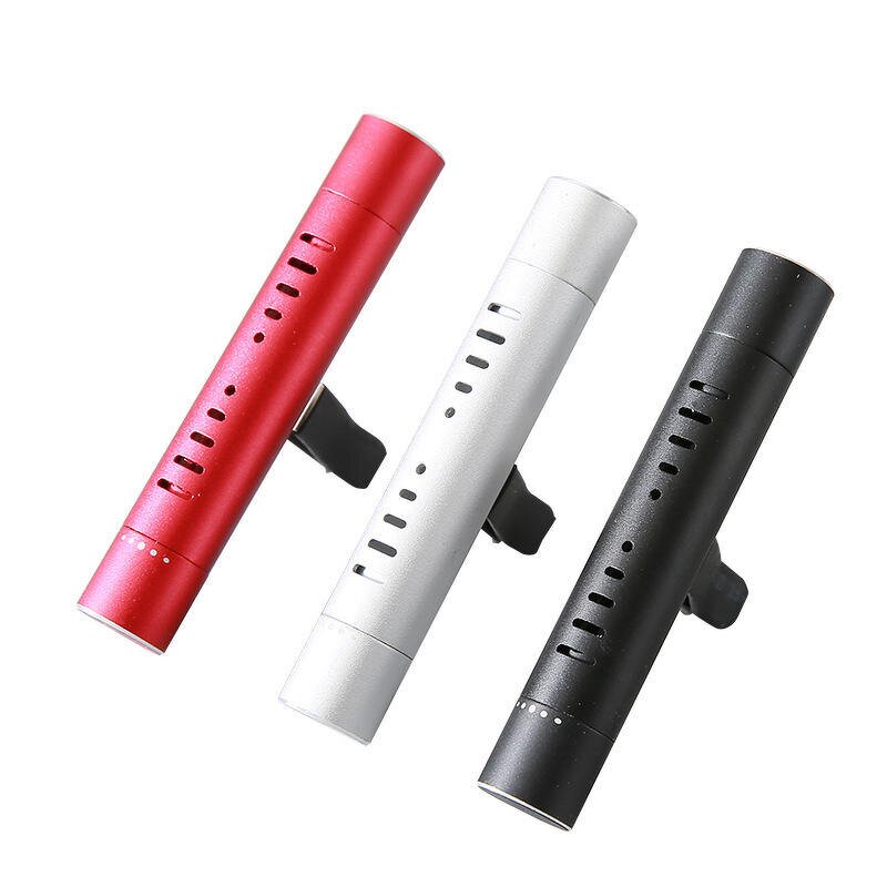 Air Freshener Manufacturer - Wholesales Aluminum Alloy Car Vent Solid Aromatherapy Stick Device Vent Clip Custom Logo