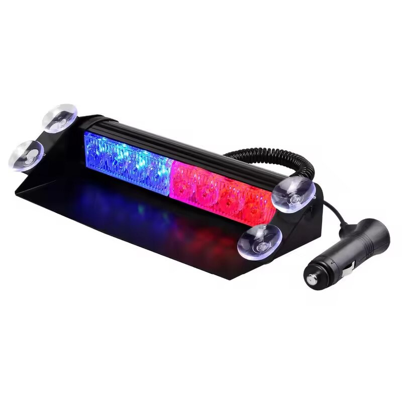 Warning Light Manufacturer - New 8 LED Windshield Dash Emergency Flashing Red Blue Yellow 12V Strobe