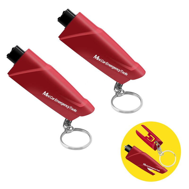 Escape Tool Manufacturer - Emergency Seat Belt Cutter 3 in 1 Window Breaker Glass Breaker Key Chain with Tungsten Steel