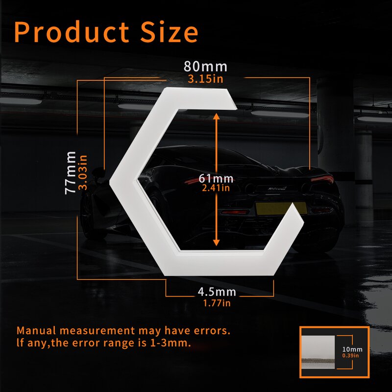 Angel Eye Manufacturer - Dual-Color Chasing LED 70/80/86/90MM Soft Light Cover Hex Shape APP Control for Cars