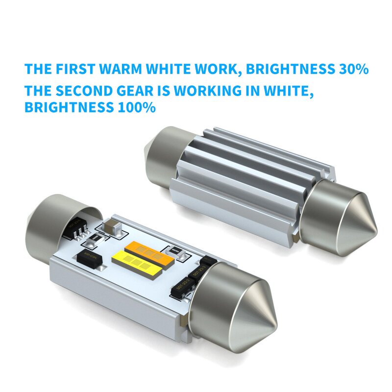 LED Bulb Manufacturer - New 6000K 12V SMD Festoon C5W C10W 2 Color Interior 31mm 36mm 39mm 41mm