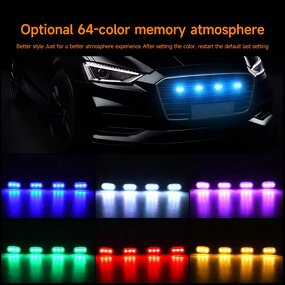Grille Led Light Manufacturer - Car RGB Front Hood Raptor Style Amber White for Ford F-150 2015 2017