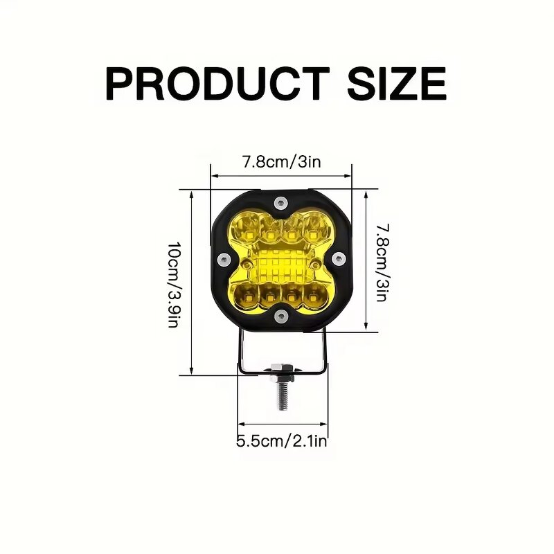 LED Pods Manufacturer - High Power 66W 4 Inch Cube Offroad Truck Spot Beam for Jeep 4X4 Motorcycle